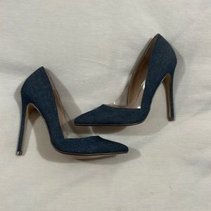 denim steve madden pumps